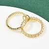 Brass Micro Pave Cubic Zirconia Plain Band Finger Rings for Women RJEW-P160-01A-G-3