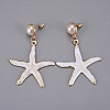 Iron Hair Clip and Stud Earrings Jewelry Sets SJEW-E331-05-2