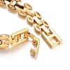 Brass Cubic Zirconia Link Chain Bracelets BJEW-F206-15G-3