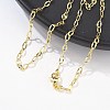 Brass Paperclip Chains Necklace for Women NJEW-P265-29G-3