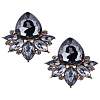 2 Pairs Rhinestone Teardrop Stud Earrings EJEW-LP0001-22A-1