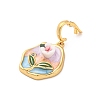 Brass Enamel Pendants KK-S502-04G-B-2