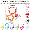 20Pcs 10 Colors Zinc Alloy Keychains KEYC-BBC0001-16-2