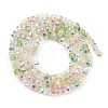Electroplate Glass Beads Strands X-EGLA-B011-04A-04-2