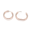 Ion Plating(IP) 304 Stainless Steel Huggie Hoop Earrings EJEW-F111B-23mm-RG-3