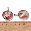 Cherry Quartz Glass Pendants GG-CBA040B-02P-01-2