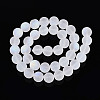Frosted Transparent Glass Beads Strands GLAA-T032-T10mm-MBB13-1