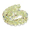 Electroplate Baking Paint Glass Beads Strands EGLA-K061-12A-AB06-2