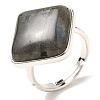 Natural Labradorite Adjustable Rings RJEW-H240-01S-13-2