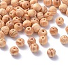 Natural Unfinished Wood Beads WOOD-Q027-8mm-01-LF-1