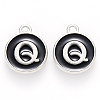 Platinum Plated Alloy Charms X-ENAM-S118-02Q-P-1