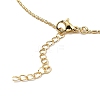 Golden Plated Brass Micro Pave Cubic Zirconia Pendant Necklaces NJEW-L178-02G-03-3