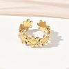 Adjustable 304 Stainless Steel Cuff Open Rings for Women RJEW-Z122-03G-04-2