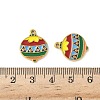 304 Stainless Steel Enamel Pendants STAS-L300-012G-38-3