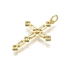 Brass Micro Pave Cubic Zirconia Pendants KK-Z100-34G-01-2
