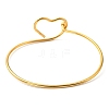 201 Stainless Steel Wire Wrap Heart Bangle BJEW-E079-03G-2