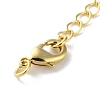 Brass Lobster Clasps & Ends with Chain KK-F880-34G-3