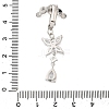 Brass Pave Clear Cubic Zirconia Clip on Belly Rings FS-WG683DA-02-3