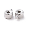 Rhodium Plated 925 Sterling Silver Crimp Beads STER-D035-01P-3