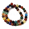 Natural Agate Beads Strands X-G-F417-05-8mm-7