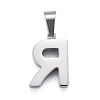 Non-Tarnish 304 Stainless Steel Letter Pendants STAS-H127-R-P-2