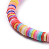Handmade Polymer Clay Heishi Beads Braided Bracelets BJEW-JB04427-02-3
