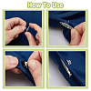 4Pcs 304 Stainless Steel Lapel Pin Backs for Clothes Backpack JEWB-FH0002-11P-5