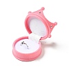 Flocking Plastic Crown Finger Ring Boxes LS-CON-B008-01D-2
