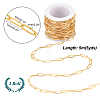 304 Stainless Steel Flat Paperclip Chains CHS-WH0001-06-1-2