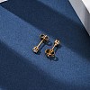 304 Stainless Steel Micro Pave Cubic Zirconia Stud Earrings EJEW-P299-01A-G-2