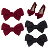   2 Pairs 2 Colors Detachable Bowknot Polyester Ribbon Shoe Decoration AJEW-PH0003-84-1