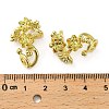 Brass Flower Wrapped European Beads KK-B142-01G-3