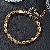 6MM 304 Stainless Steel Round Rope Chain Bracelets SA-CBA2696-25G-1