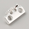 Brass Pave Clear Cubic Zirconia Connector Charms LS-KK-WH0081-22C-S-2