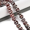 Natural Tibetan 3-Eye dZi Agate Beads Strands G-B084-A09-01-2