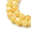 Natural Yellow Jade Beadd Strands G-A274-A01-8mm-4
