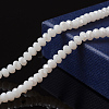 1 Strand Electroplate Opaque Solid Color Crystal Glass Rondelle Beads Strands X-EGLA-F048A-01AB-1