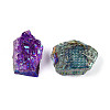 13Pcs Electroplated Spray Painted Natural Amethyst Geode Cornucopia Mineral Specimen G-N347-14-3