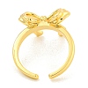 Rack Plating Bowknot Brass Finger Rings for Women RJEW-C103-03G-3