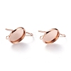 304 Stainless Steel Earring Settings STAS-O141-01RG-2