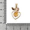 Brass Micro Pave Cubic Zirconia Pendants KK-E795-27KCG-04-3