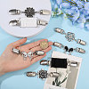 7Pcs 7 Styles Alloy Cardigan Clips JEWB-CA0001-70-3