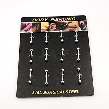 316L Surgical Stainless Steel Tongue Rings AJEW-P002-02