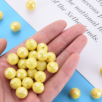 Opaque Acrylic Beads TACR-S154-10F-08-1