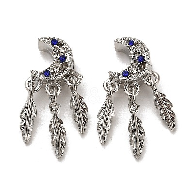 Alloy Rhinestone European Beads FIND-Q115-04P-1