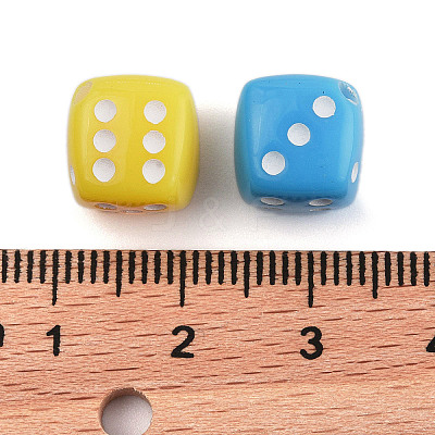 Opaque Acrylic Beads OACR-P028-03B-1