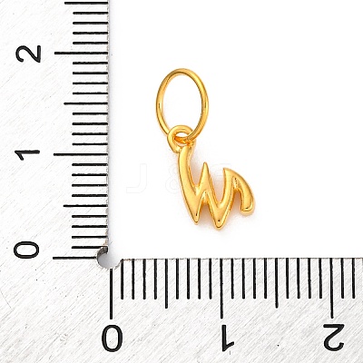 925 Sterling Silver Letter Charms with Jump Rings LS-STER-R008-01G-W-1