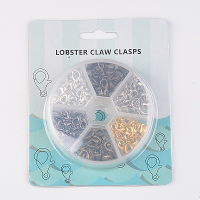 1 Box 120PCS 6 Colors Zinc Alloy Lobster Claw Clasps PALLOY-JP0004-NF-1