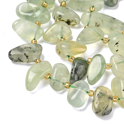 Natural Prehnite Beads Strands G-P604-A02-01-1