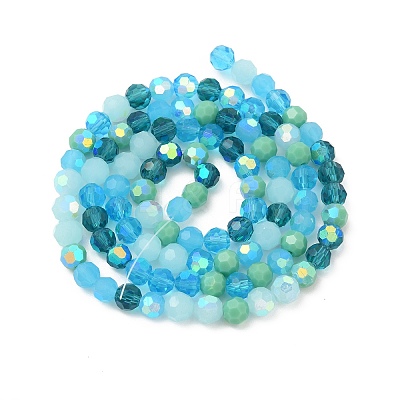 Electroplate Glass Beads Strands X1-EGLA-P048-A01-1
